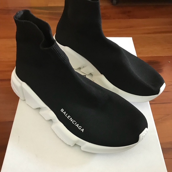 Balenciaga Speed Trainer Black White Red Sneaker Unisex
